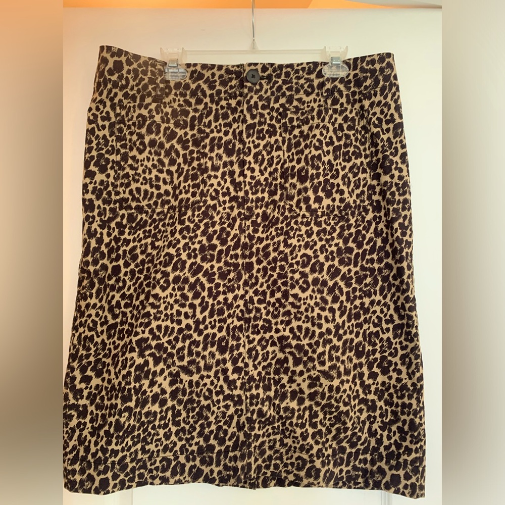 Maeve Anthropologie leopard pencil skirt